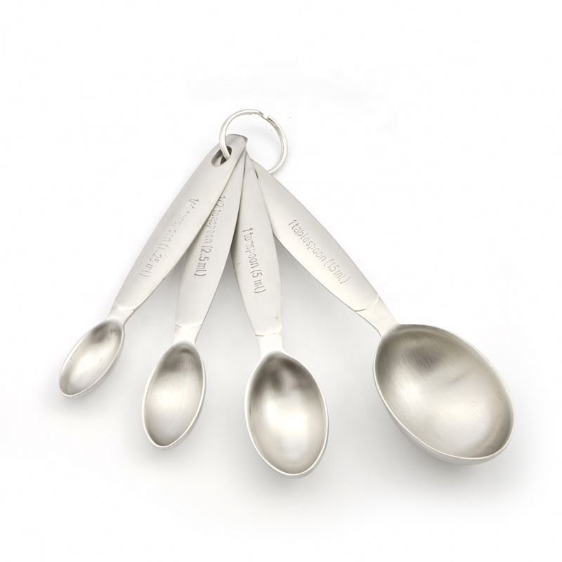 Premium Oval  stainless steel  copper coating Shape set of  Measuring Spoon Set kitchen & tabletop kitchen accessories