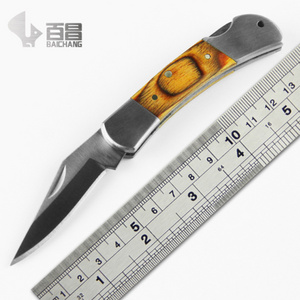 Colored wood gift knife Custom hardware tools High hardness folding utility knife survival knife