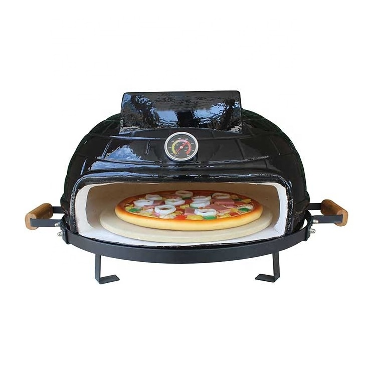 21inch garden kitchen wood fired tandoor oven a legna charcoal clay pizza bbq cast iron Tabletop series Ceramic Pizza Oven