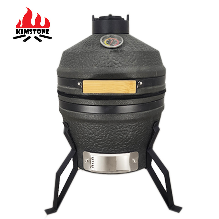 Kimstone 13-Inch Kamado Grill Modern Mini Style Provides Consistent Heat Quick & Easy Ignition Easy to Clean-BBQ Grills