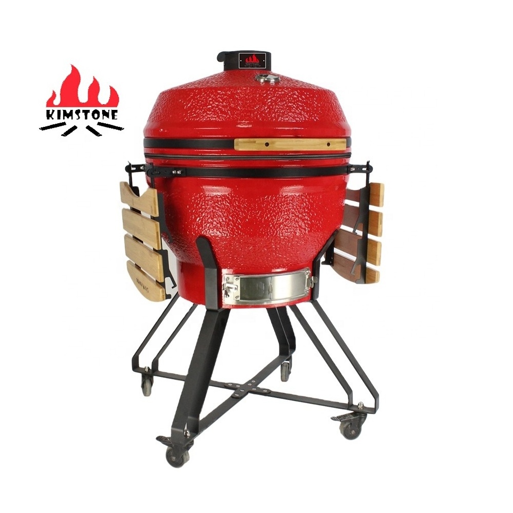 KIMSTONE New design deflector 26 inch kamado joetisserie rotisserie brown kamado, bbq komodo 26 inch kamado grill