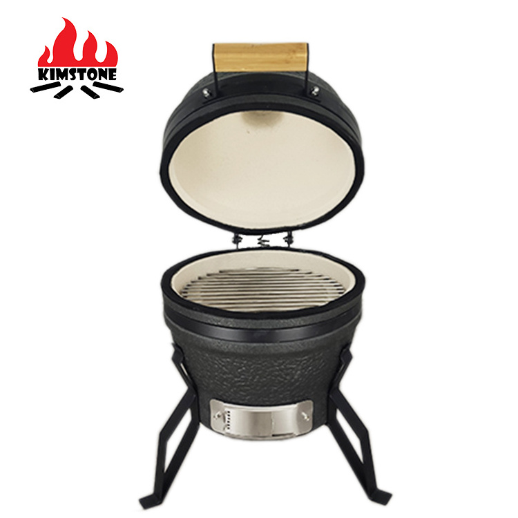 Kimstone 13-Inch Kamado Grill Modern Mini Style Provides Consistent Heat Quick & Easy Ignition Easy to Clean-BBQ Grills