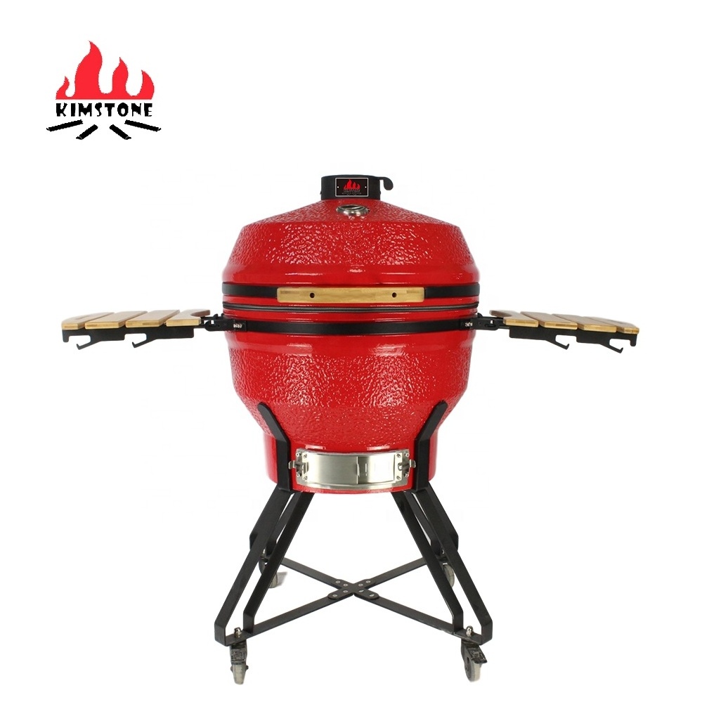 KIMSTONE New design deflector 26 inch kamado joetisserie rotisserie brown kamado, bbq komodo 26 inch kamado grill