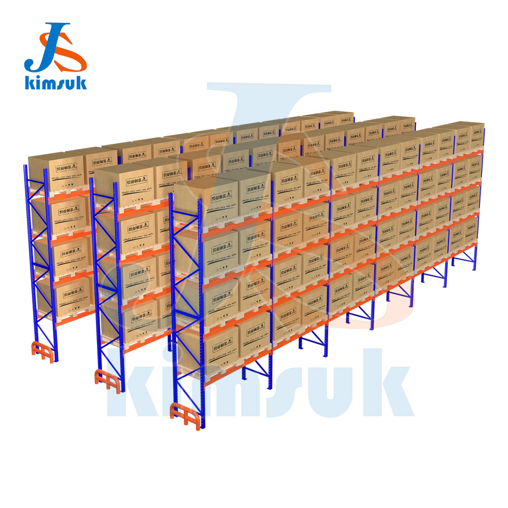 Adjustable Heavy Duty Industrial Selective Warehouse Shelving System Double Deep Pallet Racking