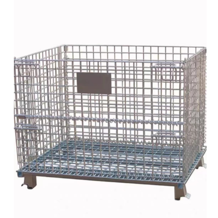 High Quality Customized Metal Folding Cages Folding Container Wire Mesh Pallet Stackable Cages Pallet For Industrial