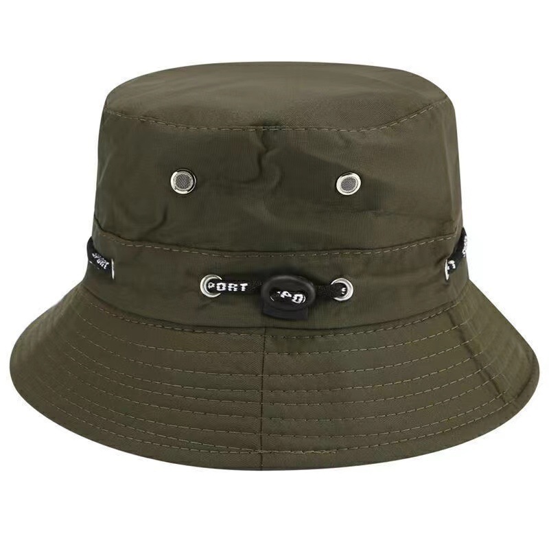 Kimtex Customizable Short Brim Fisherman Blank Bucket Hats with Custom Logo and rope