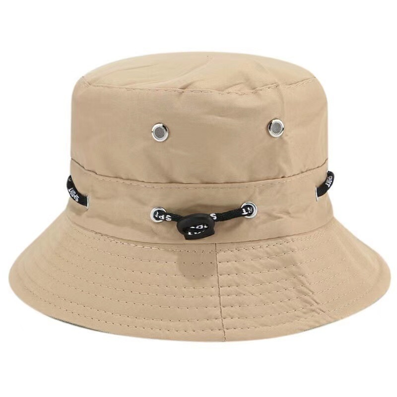 Kimtex Customizable Short Brim Fisherman Blank Bucket Hats with Custom Logo and rope