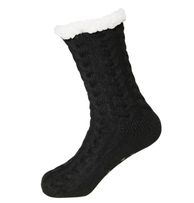 Sweater slipper socks cozy terry thick warm socks winter anti slip non slip fuzzy floor home slipper socks for men