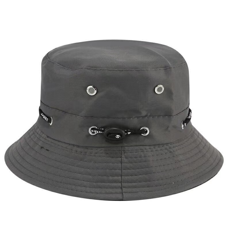 Kimtex Customizable Short Brim Fisherman Blank Bucket Hats with Custom Logo and rope