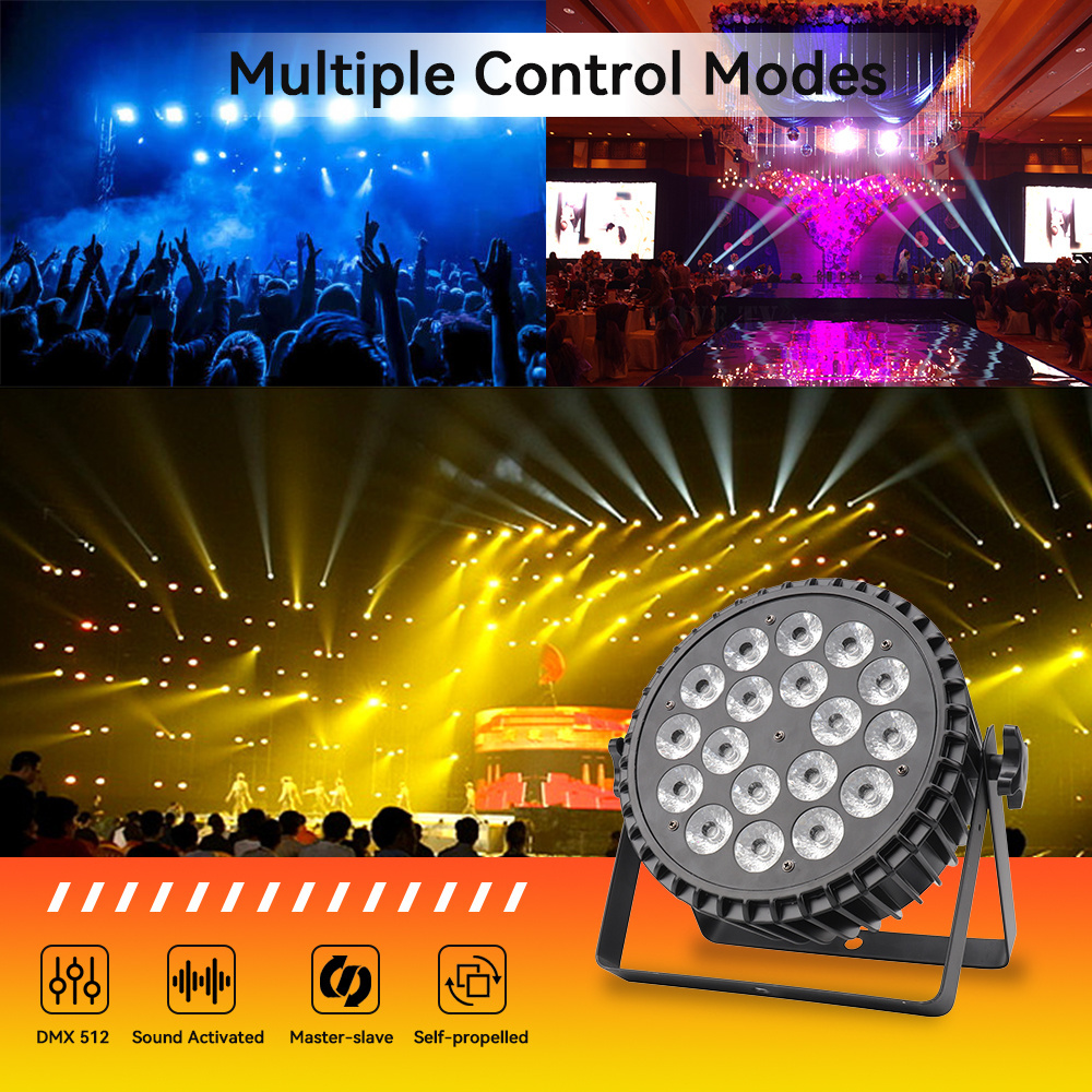 18*10W Aluminum LED Par Lights DMX 512 Party Club Disco Lighting RGBW 4in1 LED Par Can Stage Lights