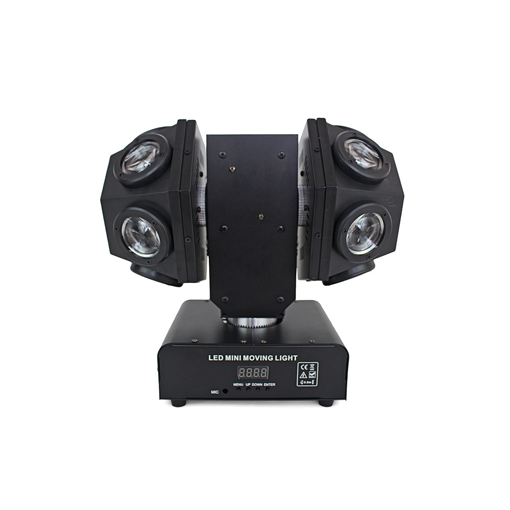 KM-MH13044 New Style Double Arm Light 12pcs 10w RGBW 4in1 Led Beam with Red Green Laser Beam Moving Effect Head Light