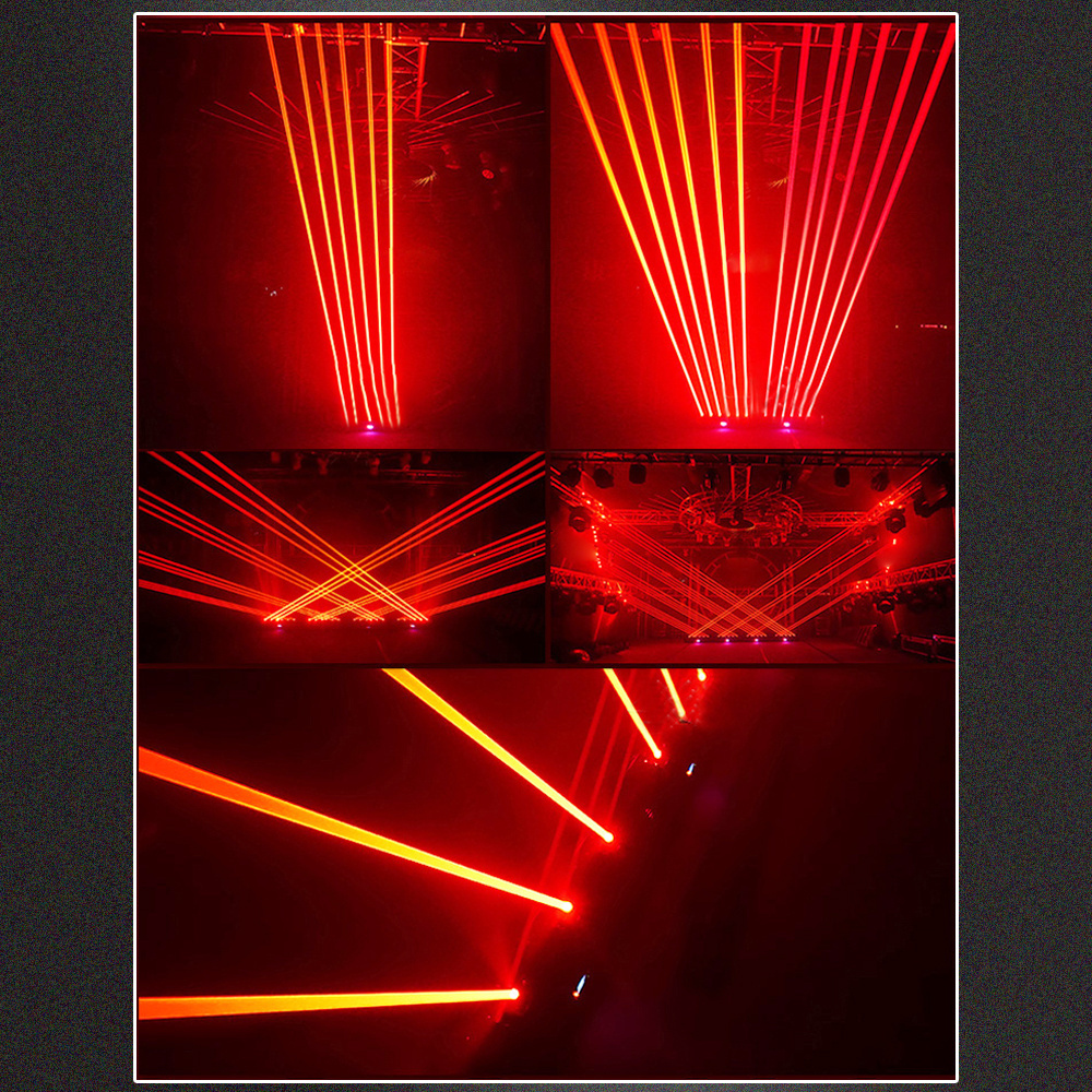 Single Red 500MW Led Laser Light 6Eyes Laser projector Disco Moving Head Laser Light for Bar Night Club Stage