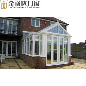 sunlight room aluminium prefabricated glass conservatory outdoor sun room glass house with skylight roof windows