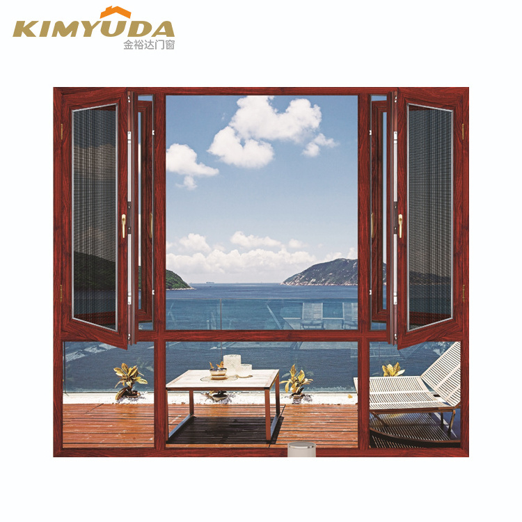 aluminum half moon swing windows double glazing casement window with customized measurement for the villa