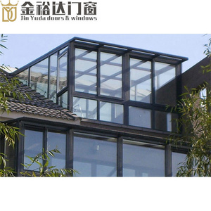 glass roof skylight Flat roof inclined sun room Aluminum Alloy frame material sunroom