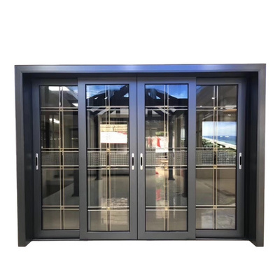 Commercial Residential Lowes Glass Transparent Long Aluminum Bi Folding Accordion Bifold Sliding Exterior Door With Locks