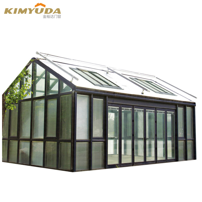 Direct selling aluminum alloy sun room art glass villa outdoor house terrace broken bridge aluminum sun room