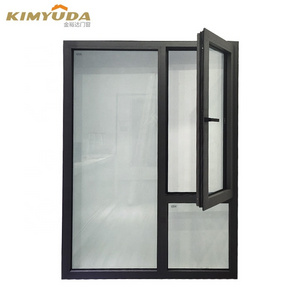 Double Glass Price Thermally Broken Louvers Grey Standard Low E Glass Oval Aluminium Frame Windows