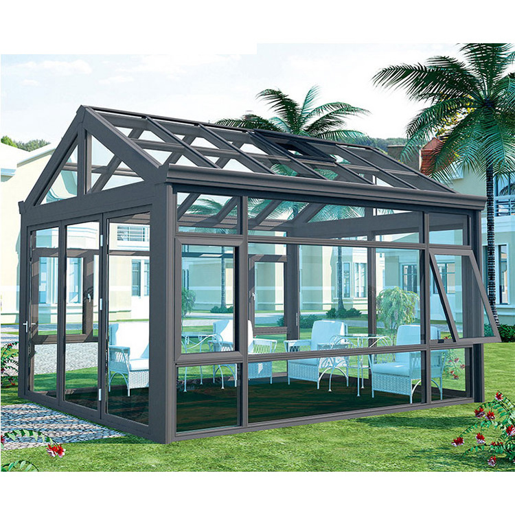 Glass House Winter Garden Aluminium Prefabricated Glass Sunroom For Solarium