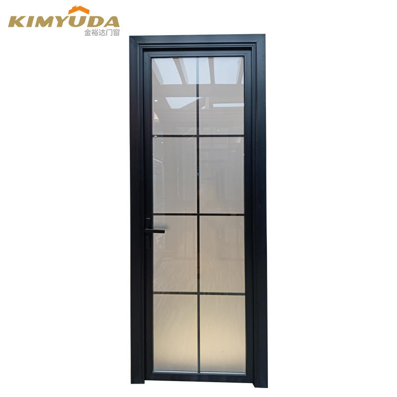 Hot Sale Waterproof Double-layer Tempered Glass Bathroom Frosted Aluminium Double Casement Dutch Door Modern Toilet Door