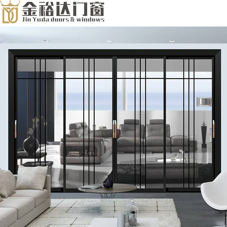 Custom panorama aluminium sliding door extremely narrow thin sitting room balcony office partition door