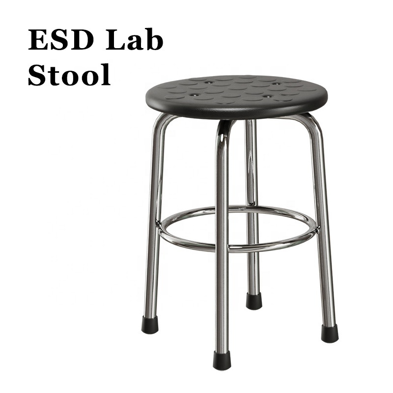 4-foot Round Stool Stainless Steel for Workshops, Laboratories and Schools Poly Urethane 201 / 304 in Various Sizes Metal