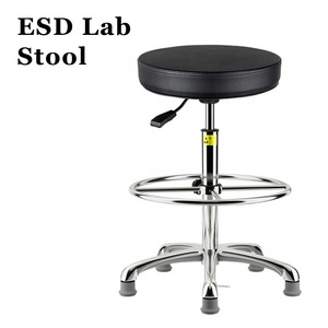 Factory direct commercial ESD lab stool for Laboratory workshop school office simple leather