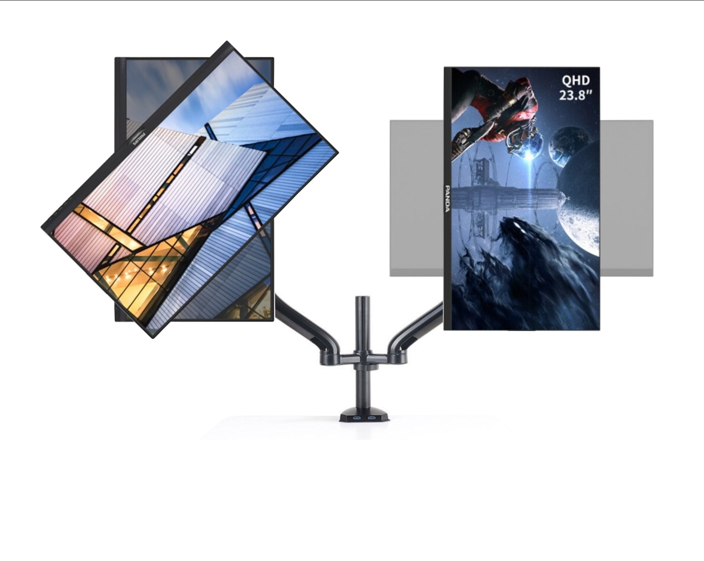 Gas Spring monitor desk mount Dual Monitor Computer Stand/Holder Adjustable Monitor Swing Arm