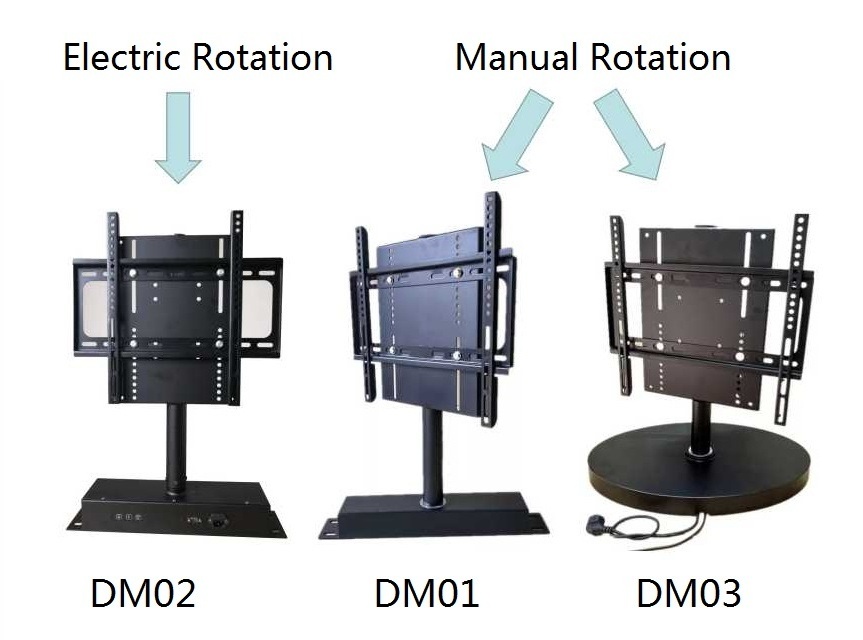 360 degree motorized Rotation TV LCD screen mobile stand for home office cabinet /Remote control Swivel TV stand