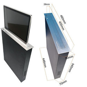 17.3 Inch FHD Ultra-thin LCD Monitor Screen Motorized Pop Up Lift for Conference room