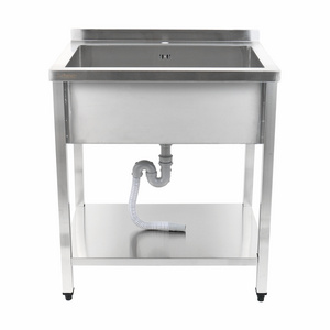 Hot Sale Restaurant Commercial Outdoor Stainless Steel Sink Table Stainless Steel Large Pot Washing Sink