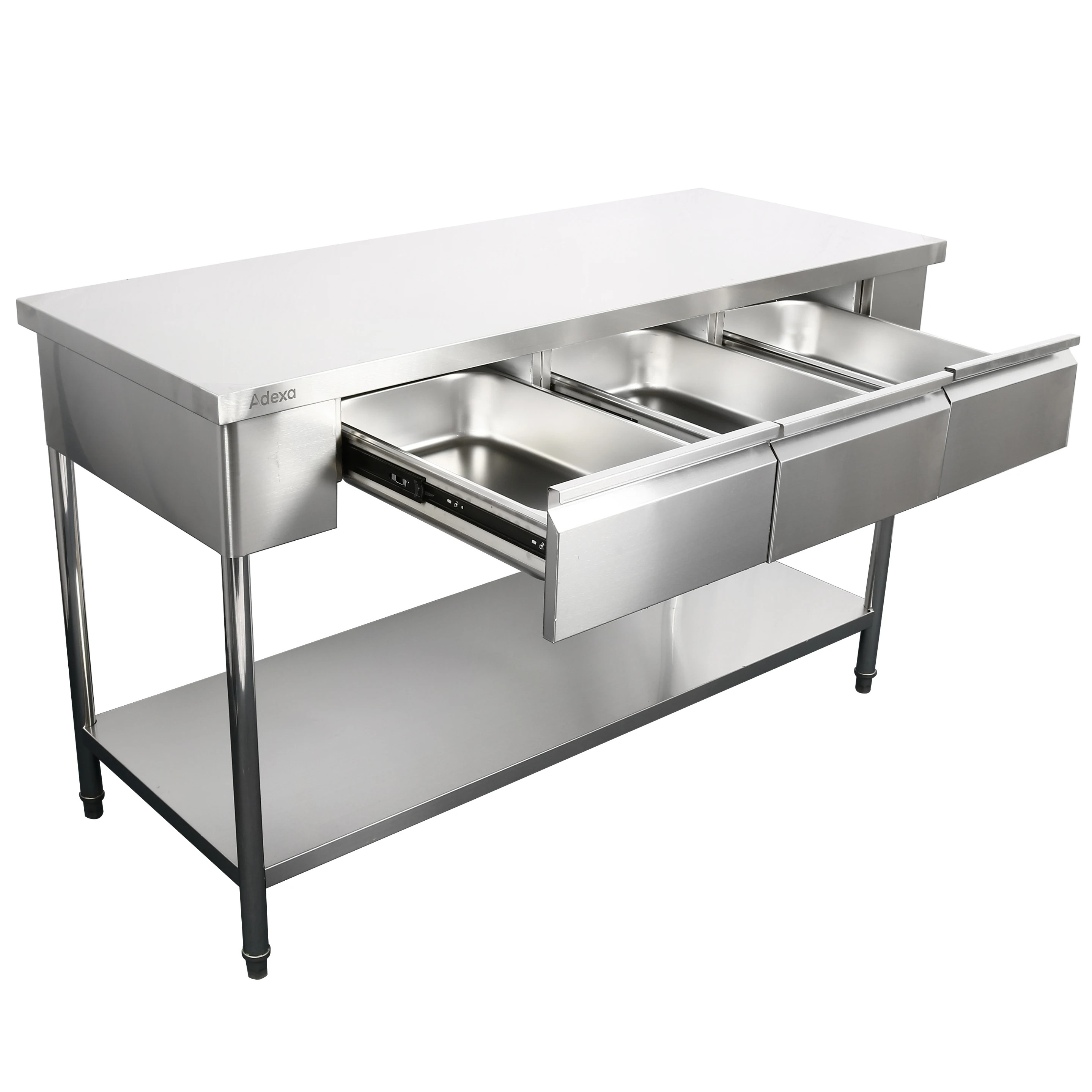 Hotels Restaurant Kitchen Equipment Stainless Steel Working Table with Drawers Work Bench