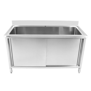 Popular Restaurant Commercial Kitchen Stainless Steel Cabinet With Large Pot Sink