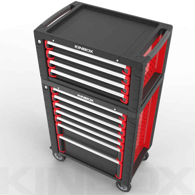 Kinbox 11-Drawer Rolling Tool Box, Rolling Tool Chest with Drawers and Wheels, Tool Storage Cabinet with 4 Swivel Wheels