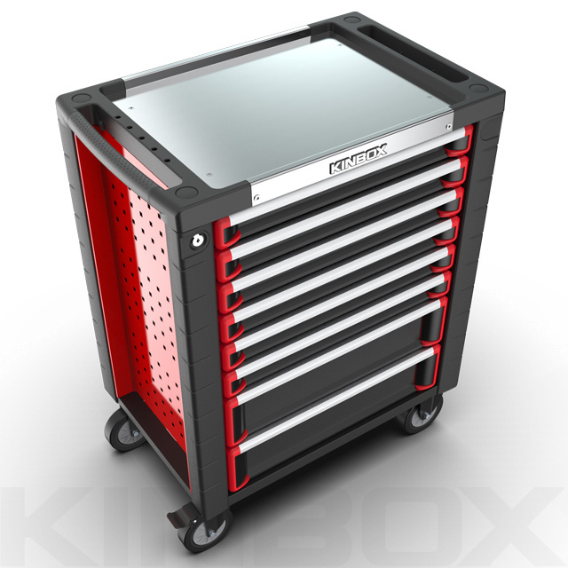 Ningbo Kinbox 8 Drawer Professional Mechanical Hand Tool Rolling Chest Trolley,Garage Storage Boxes