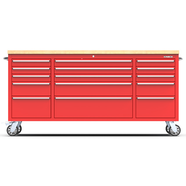 Kinbox 72 inch US General Tool Box with 15 Drawer Stainless Steel tool ...