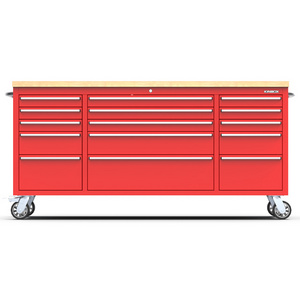 Kinbox 72 inch US General Tool Box with 15 Drawer Stainless Steel tool trolley