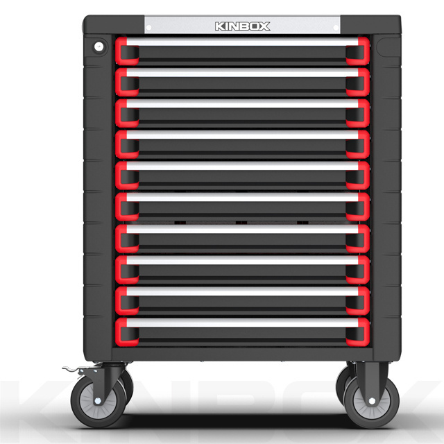 Ningbo Kinbox 10 Drawer New Design Storage Rolling Tool box Trolley Cart for Garage Repair