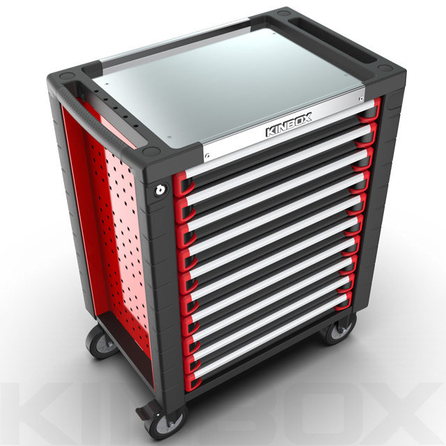 Ningbo Kinbox 10 Drawer New Design Storage Rolling Tool box Trolley Cart for Garage Repair