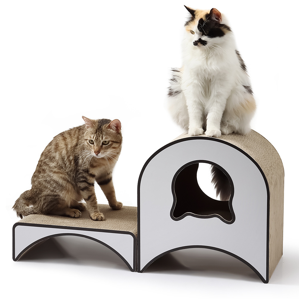 Small Animal House Cat Condo Pet Cat Furniture Cat Scratcher Made of Durable Cardboard