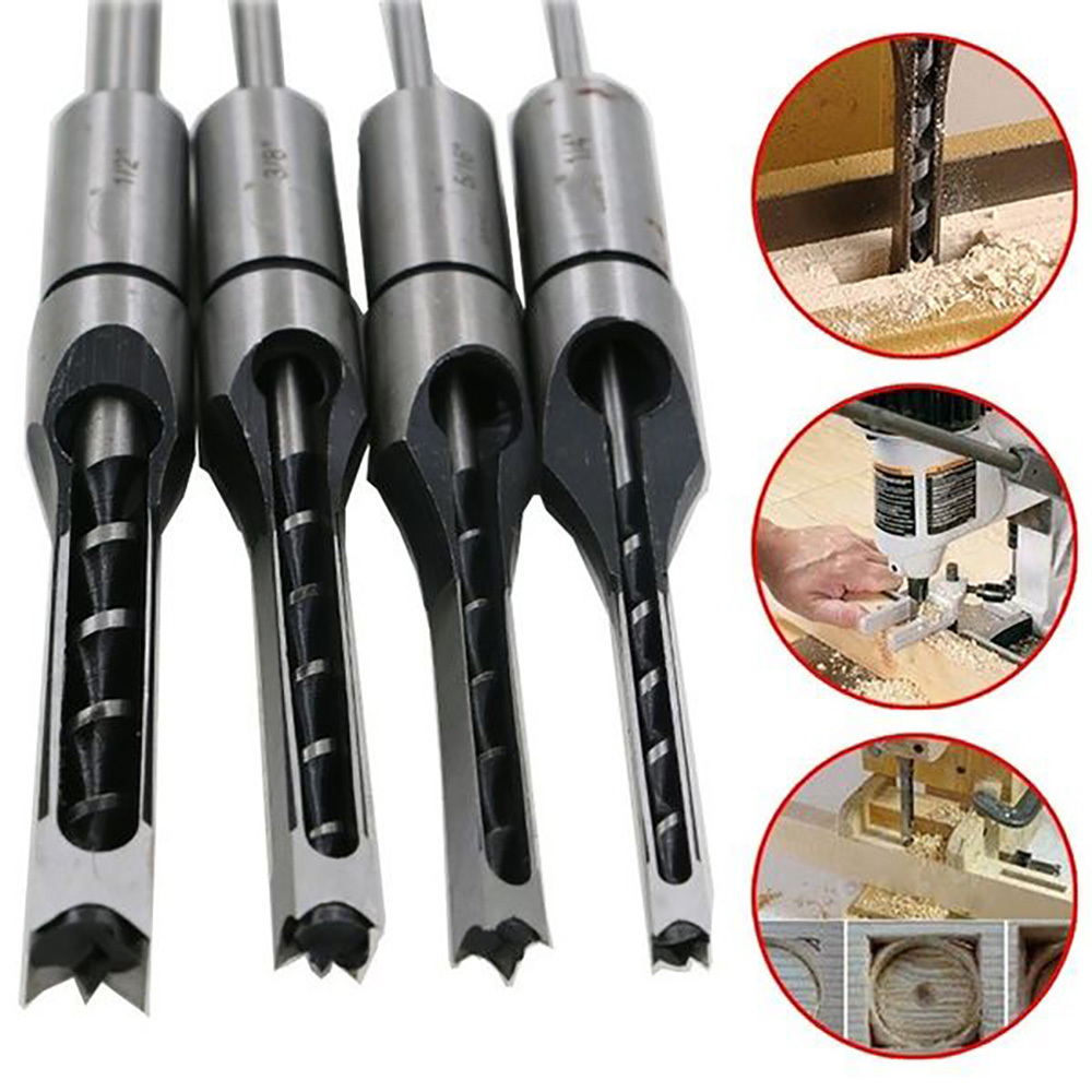 KINCNC Woodworking Square Hole Drill Bits 25mm Wood Spade Flat Mortise Chisel Carving Boring Core Drill Bit Tools