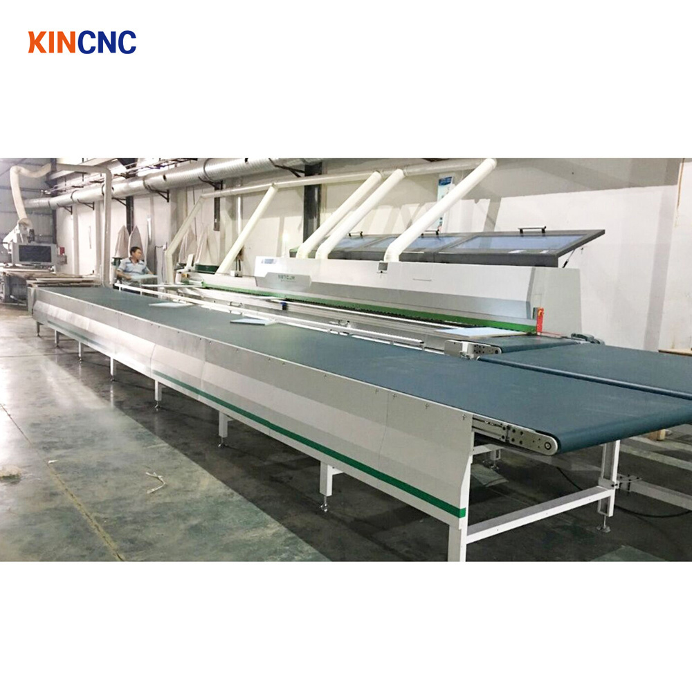 Industrial edge banding machine wood panel board pvc automate conveyor belt system machine price return conveyor for edge bander