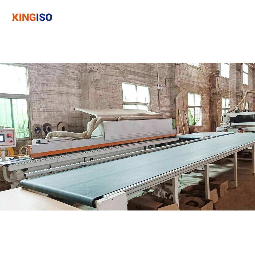 Industrial edge banding machine wood panel board pvc automate conveyor belt system machine price return conveyor for edge bander