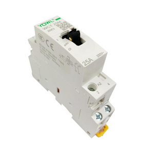 AC Contactor Modular With Manual Control Switch By DIN Rail Mount 2P 2NO 25A 220V/230V 50/60HZ For DIY Smart Home Automation