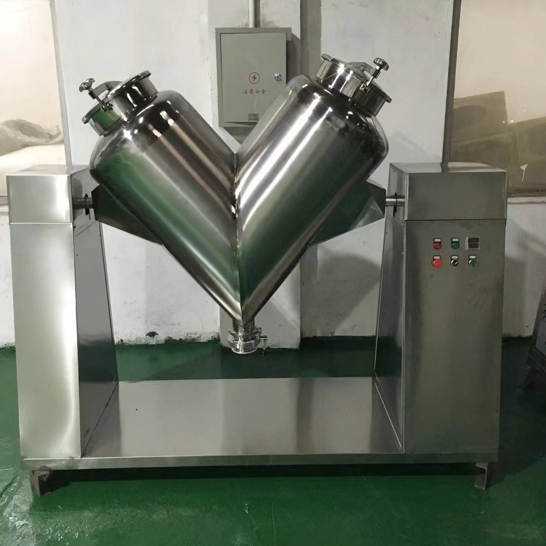 Chemical fertilizer powder mixer stainless steel v type mixing machine