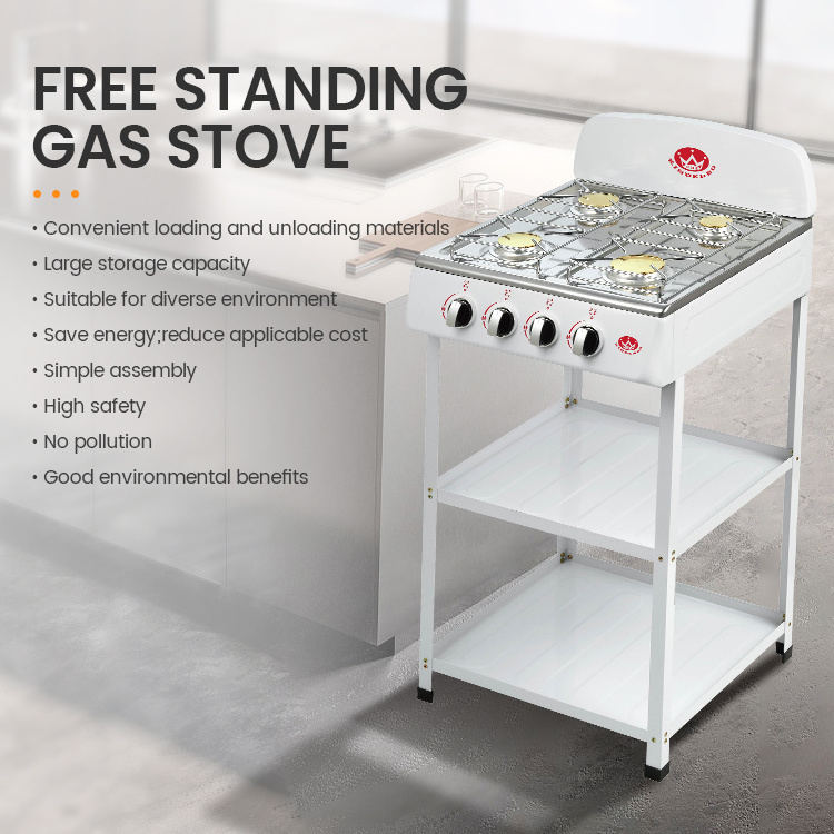 Free Standing Stove 4 Burners Gas Cooktops Gas Cooker with Stand Feet