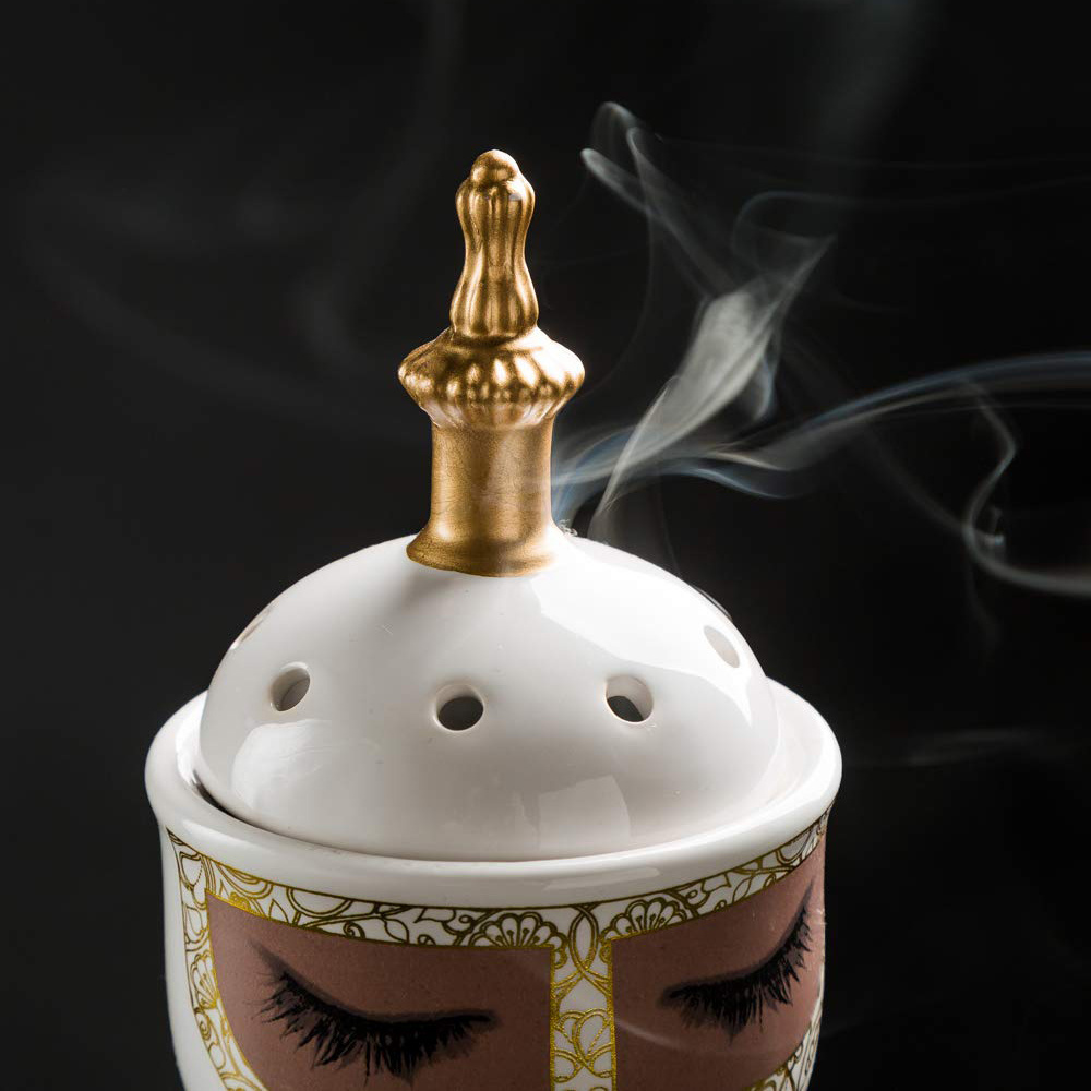 Ceramic bakhoor incense burner , unique ceramic middle east incense burner, Oud Resin Frankincense