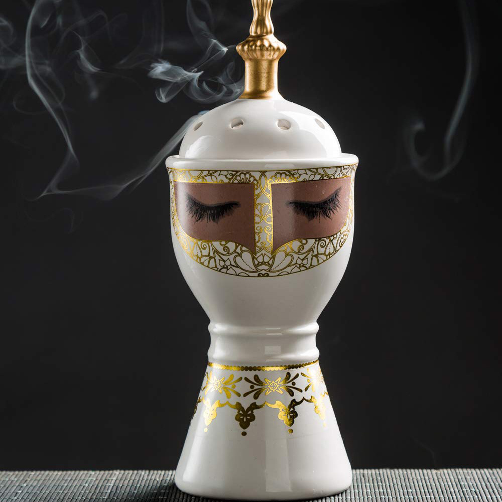 Ceramic bakhoor incense burner , unique ceramic middle east incense burner, Oud Resin Frankincense