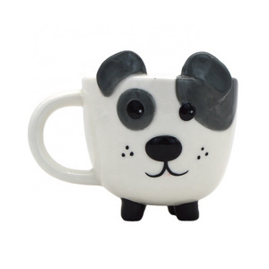 Creative 3D dog mug cute animal mugs wholesale tea milk coffee cups customize stoneware mug