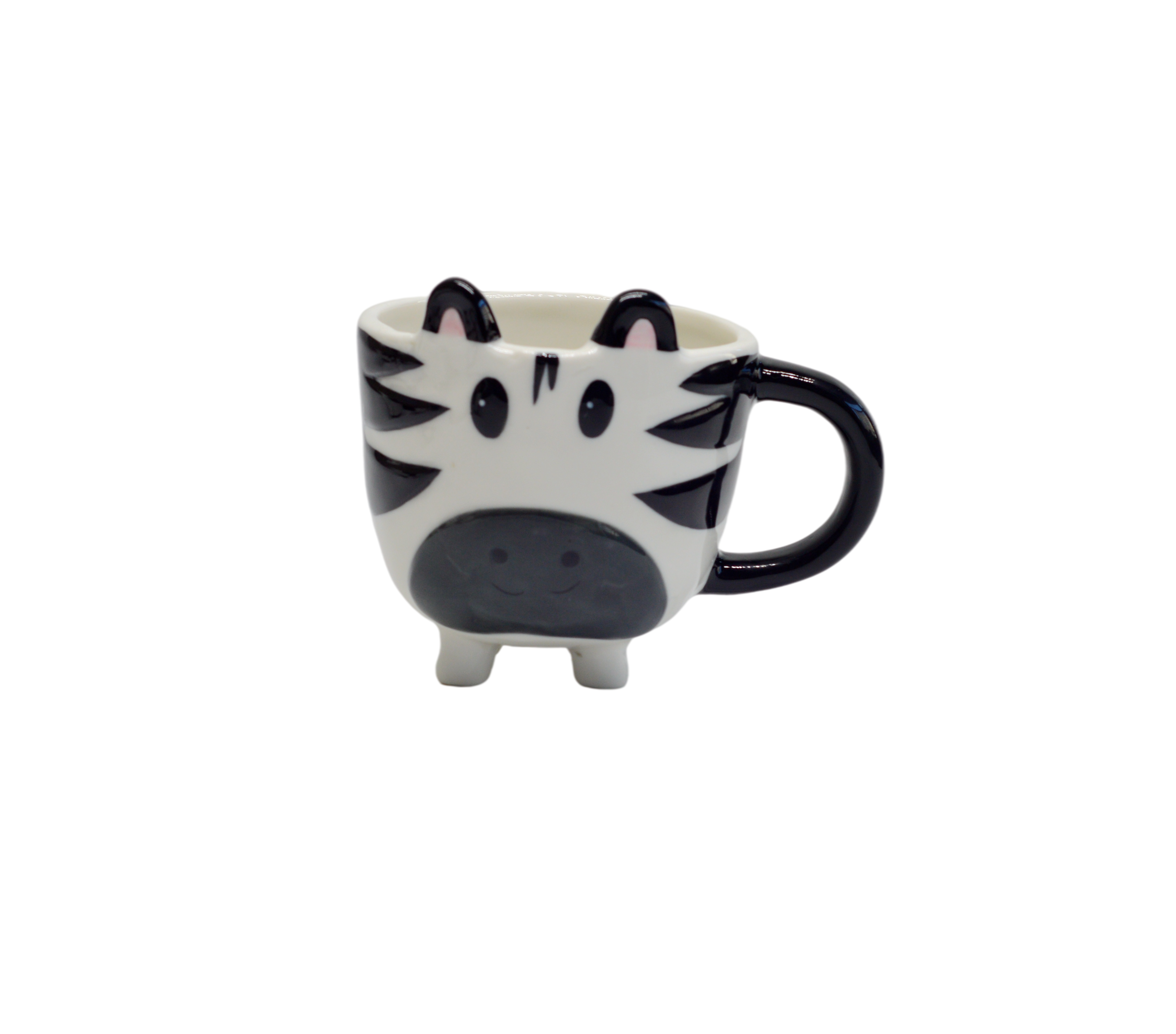 High quality ceramic cute 3d animal cat dog crow face shaped coffee mugs